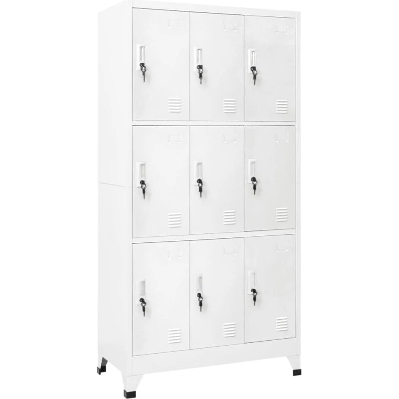 vidaXL lockerskab 9 rum 90x45x180 cm, grå