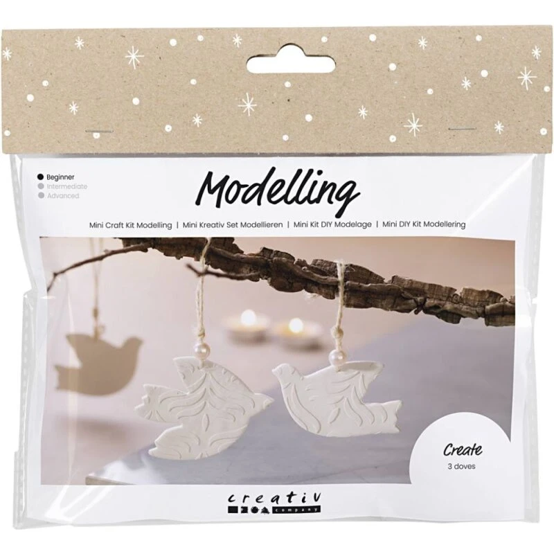Mini DIY Kit Modellering Duer, off white