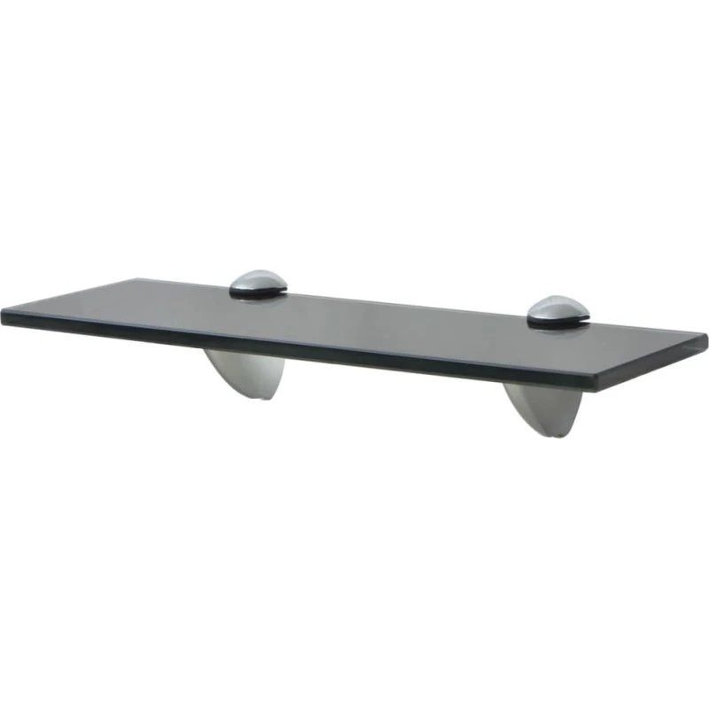 vidaXL svævehylde i sort hærdet glas 30x10 cm 8 mm