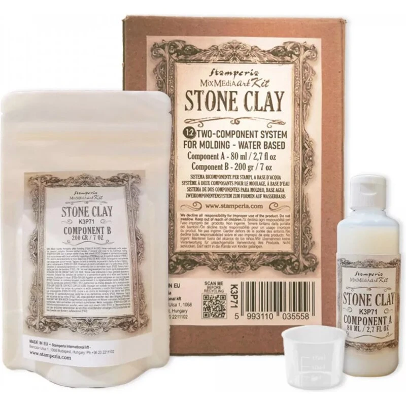 Stamperia Stone Clay Set 80 ml + 200 g
