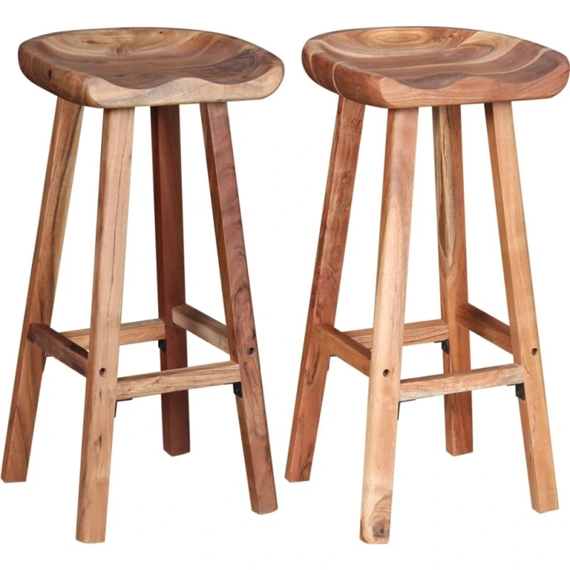 vidaXL barstole 2 stk. i massivt akacietræ