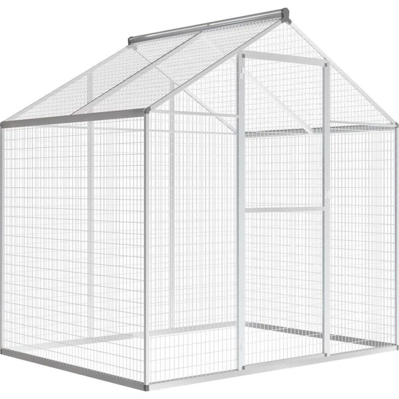 vidaXL udendørs voliere i aluminium 178×122×194 cm