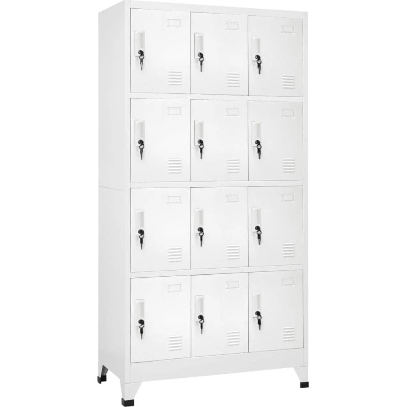 vidaXL lockerskab 12 rum 90x45x180 cm - grå