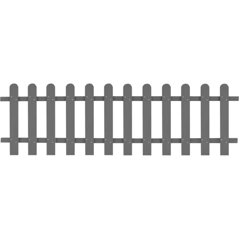 vidaXL stakit WPC 200x60 cm – grå