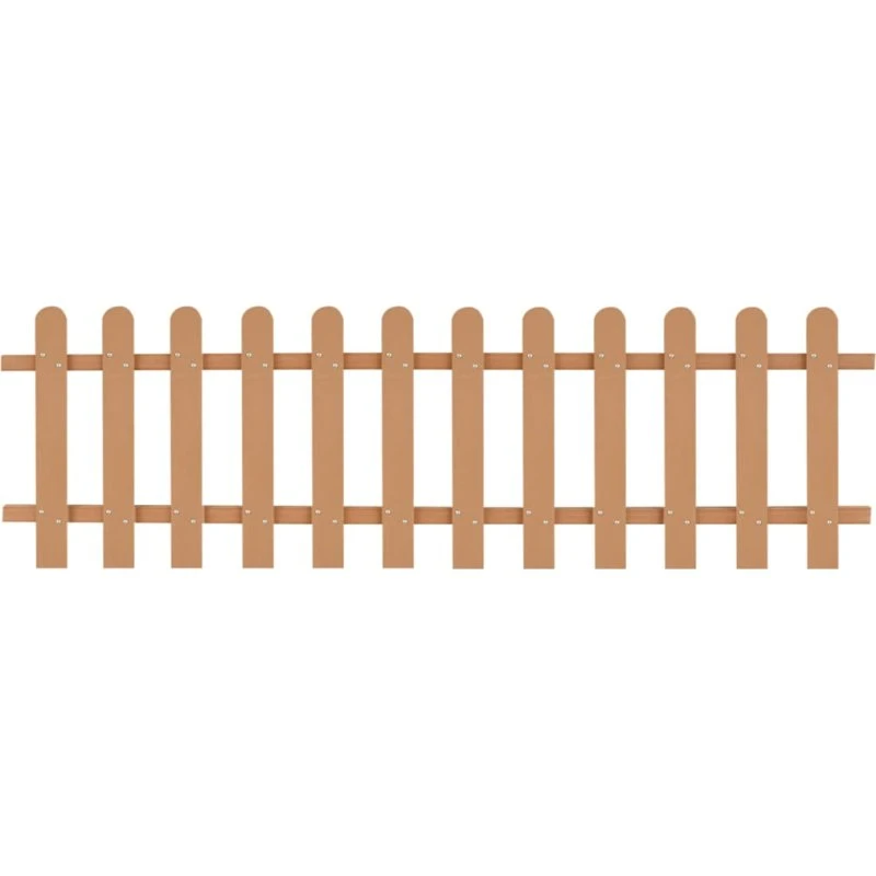 vidaXL stakit 200x60 cm WPC brun