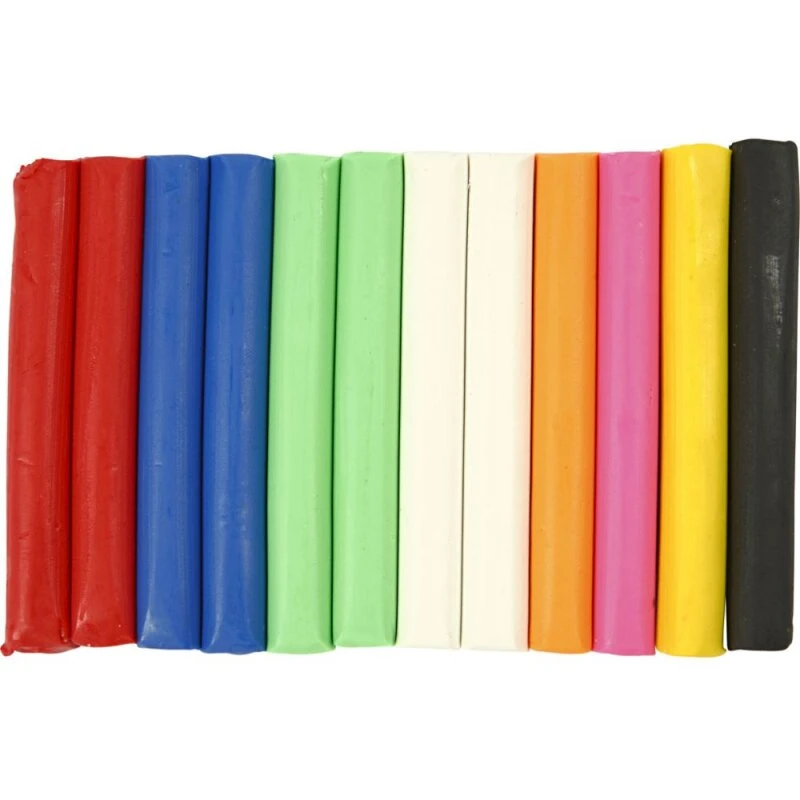 Soft Clay modellervoks, farvemix 200 g