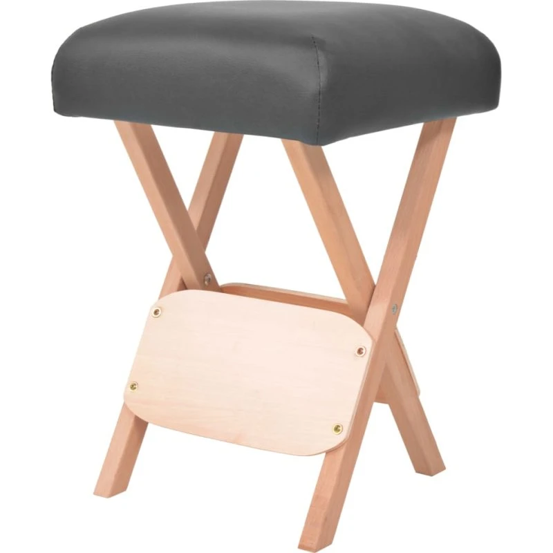 vidaXL foldbar massagestol 12 cm sæde, 2 bolsterpuder hvid