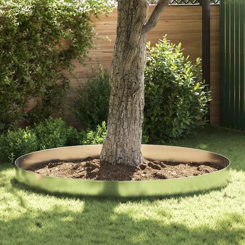vidaXL bedkanter 15 stk. galvaniseret stål 100 x 20 cm