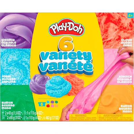 Play-Doh modellervoks 6-pak (Variety) - fra 4 år