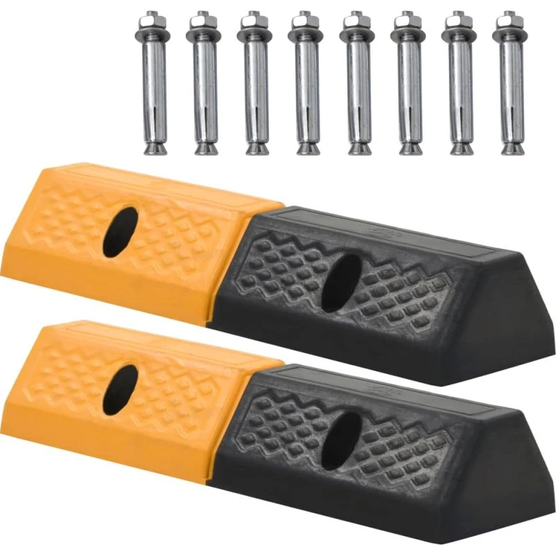 vidaXL parkeringsklodser 2 stk. gummi 49 x 15 x 9 cm