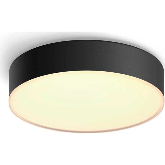 Philips Hue Enrave S loftlampe White Ambiance – sort/hvid, Ø26 cm