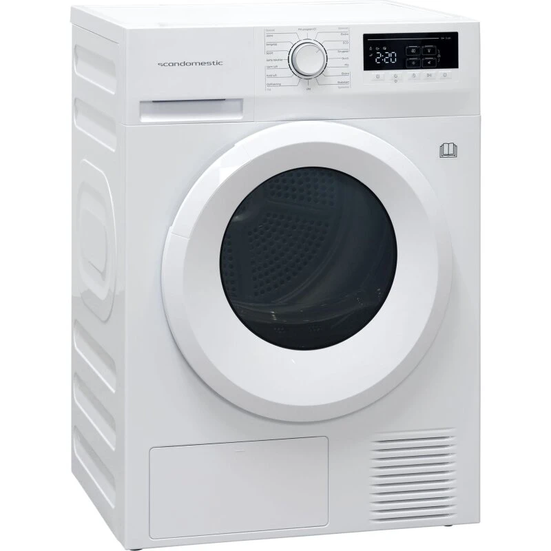 Scandomestic TDH28WE kondenstørretumbler varmepumpe 8 kg – 4 års garanti