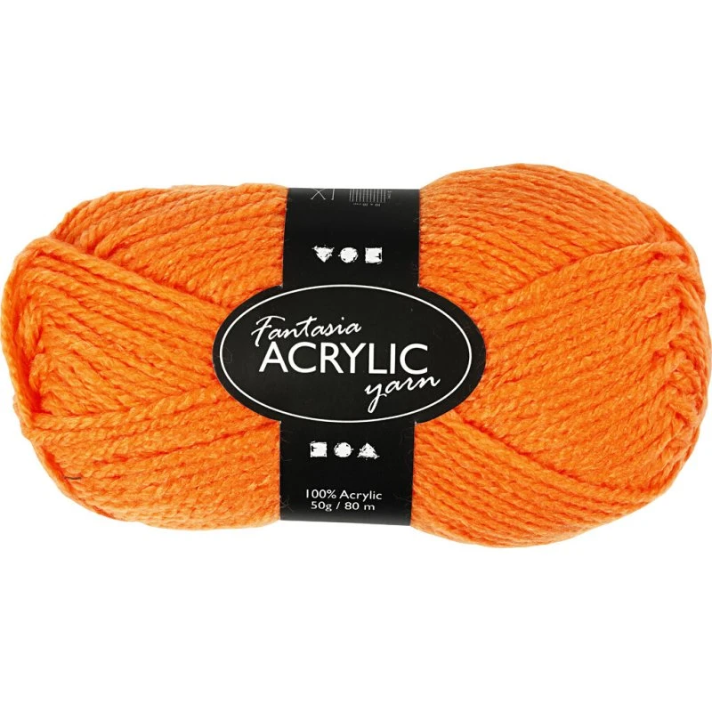 Fantasia Akrylgarn L 80 m Neon Orange 50 g