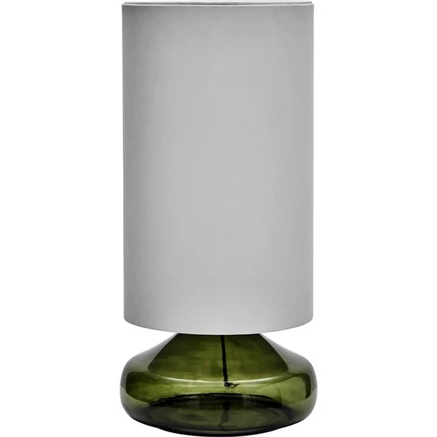 House Doctor Matte bordlampe – grøn glasbase & off-white skærm H68