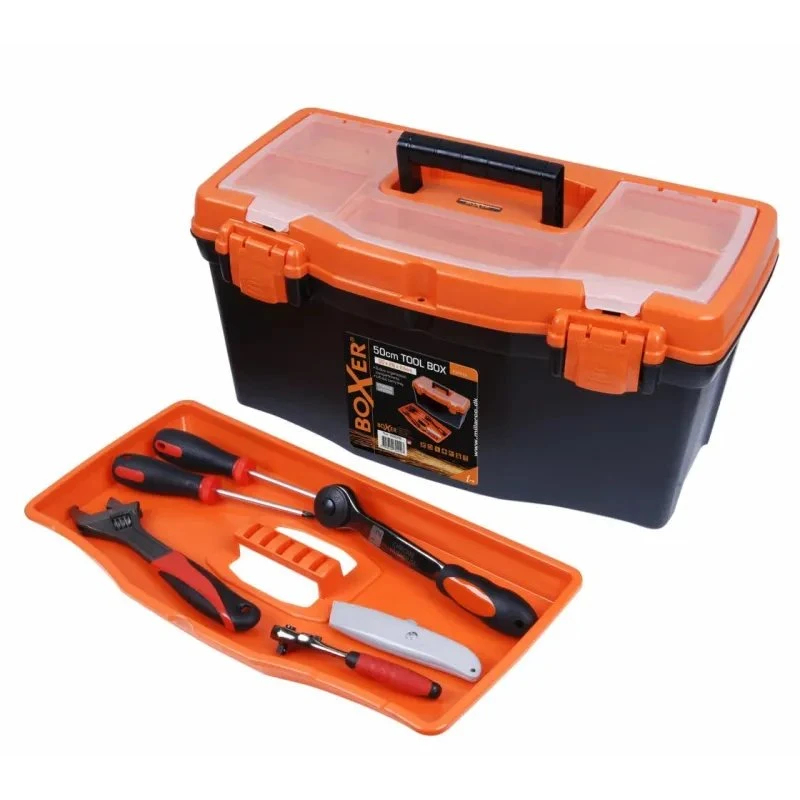 Boxer værktøjskasse 20" med opbevaring i låg 50x26x24 cm
