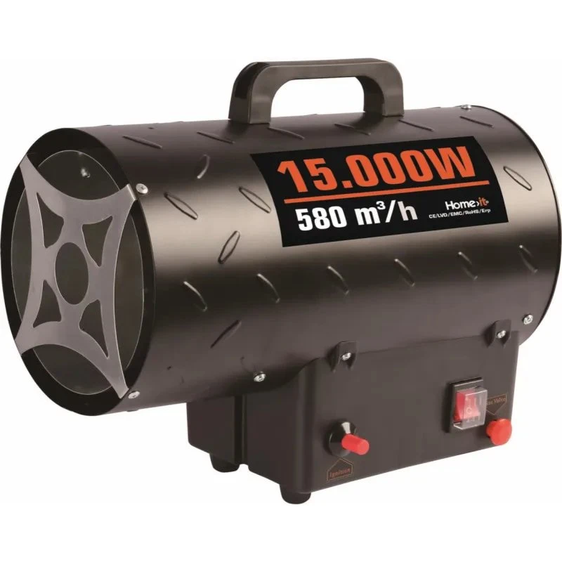 HOME It gasvarmekanon 15 kW med regulator (op til 160 m²)