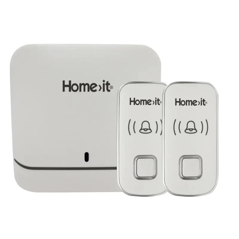 Home-it Home 2 Plus trådløs dørklokke sæt (hvid, 2x sender/1x modtager)