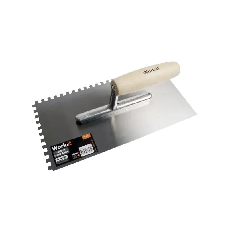 Work-it Tandspartel 6 mm tænder 135x280 mm med træhåndtag