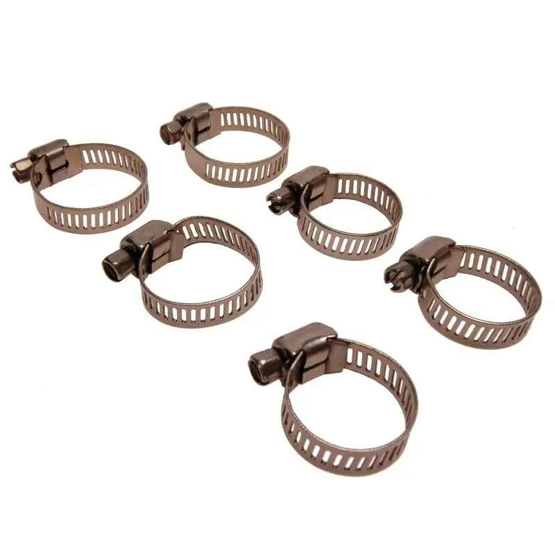 Green-it Spændebånd 6 stk. (4x12/22 + 2x16/27) rustfri stål