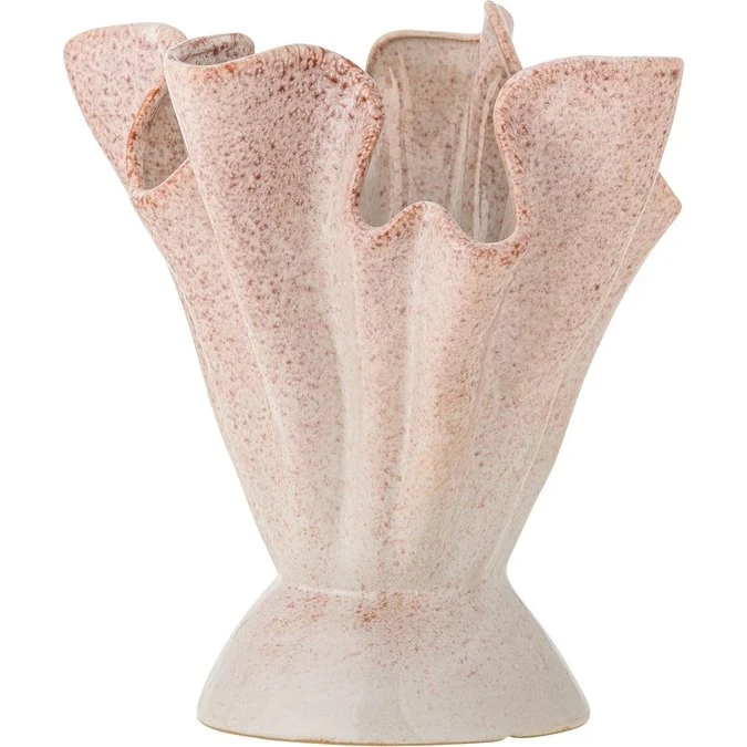 Bloomingville Plier vase, stentøj rosé, H 29 cm
