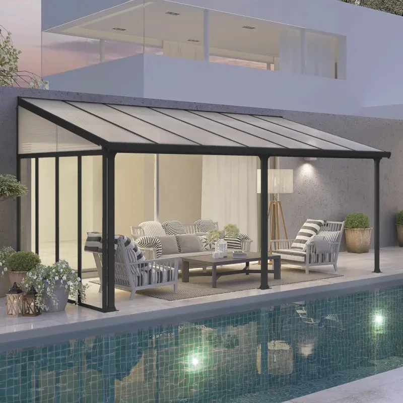 Palram Canopia Feria sidevæg 3, antracitgrå (295 cm dybde)