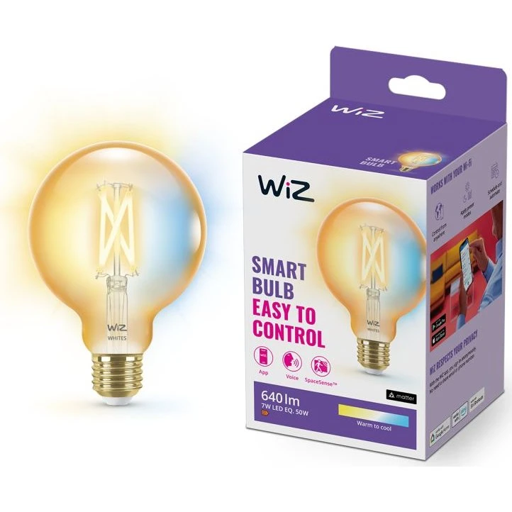 WiZ Filament Amber G95 E27 – Tunable White (50W) 929003018301