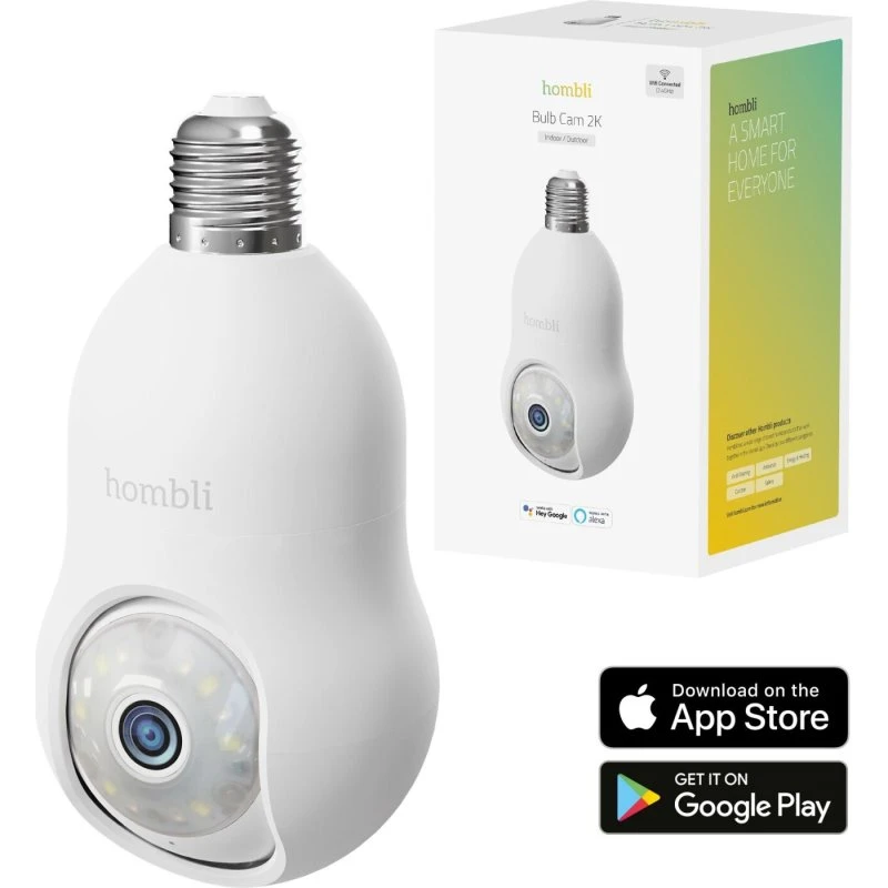 Hombli Smart Bulb Cam 2K E27 – Hvid
