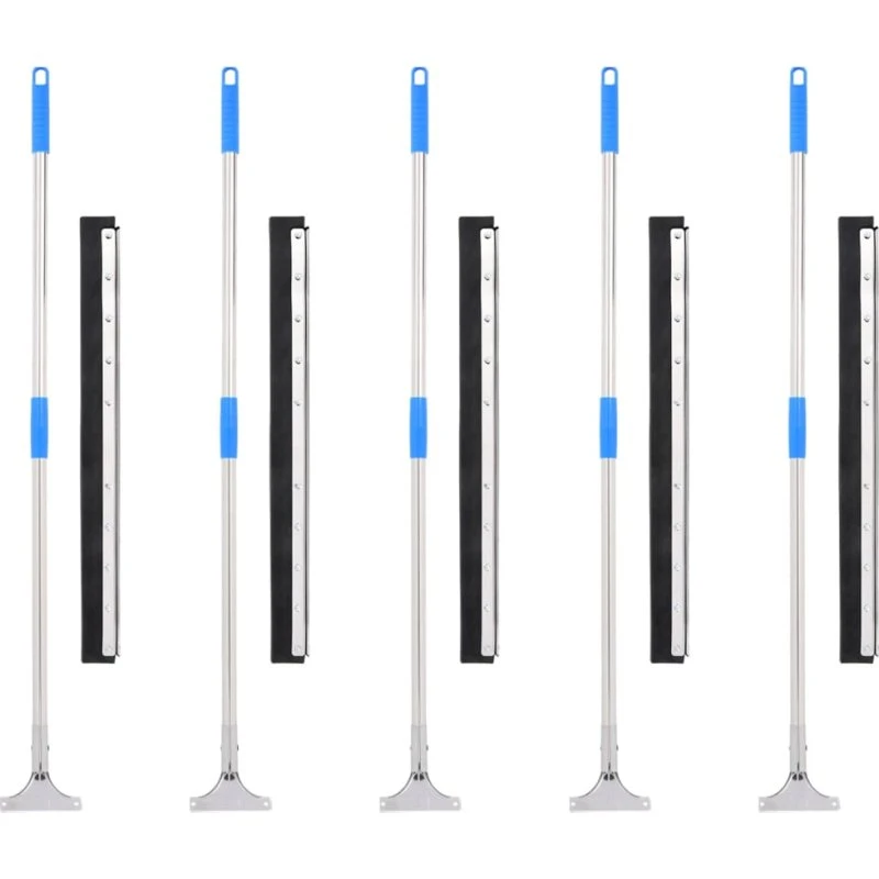 vidaXL gulvskrabere 5 stk. 75x122,5 cm stål og gummi