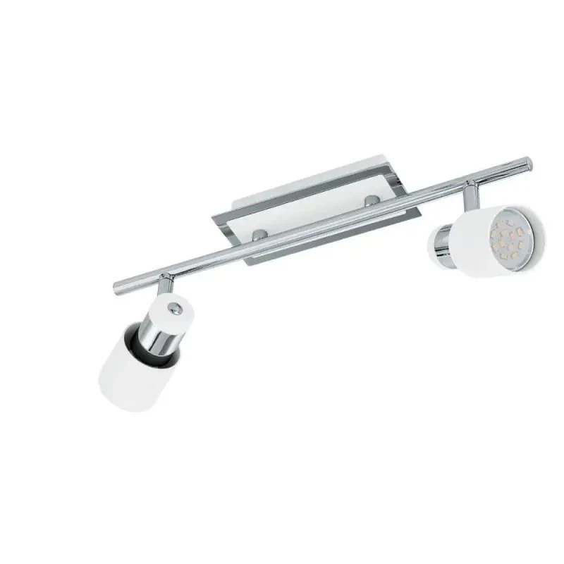 EGLO DAVIDA spotskinne 2L 39 cm, krom/hvid