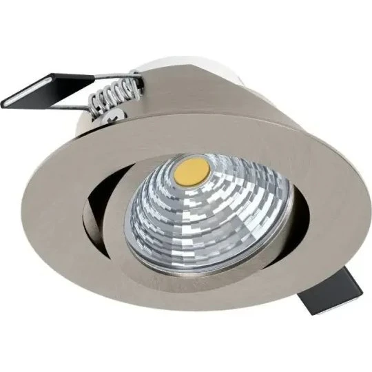 EGLO Saliceto indbygningsspot Ø88 kipbar 2700K dæmpbar - børstet stål