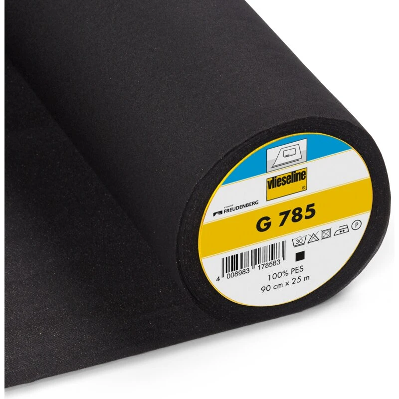 Vlieseline G785 vævet indlæg, sort 90 cm – 30 g/m²