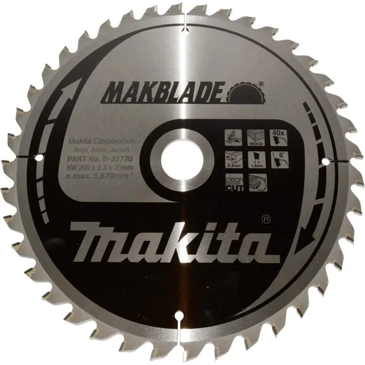 Makita Makblade rundsavsklinge 260 mm, 40 tænder (30 mm)