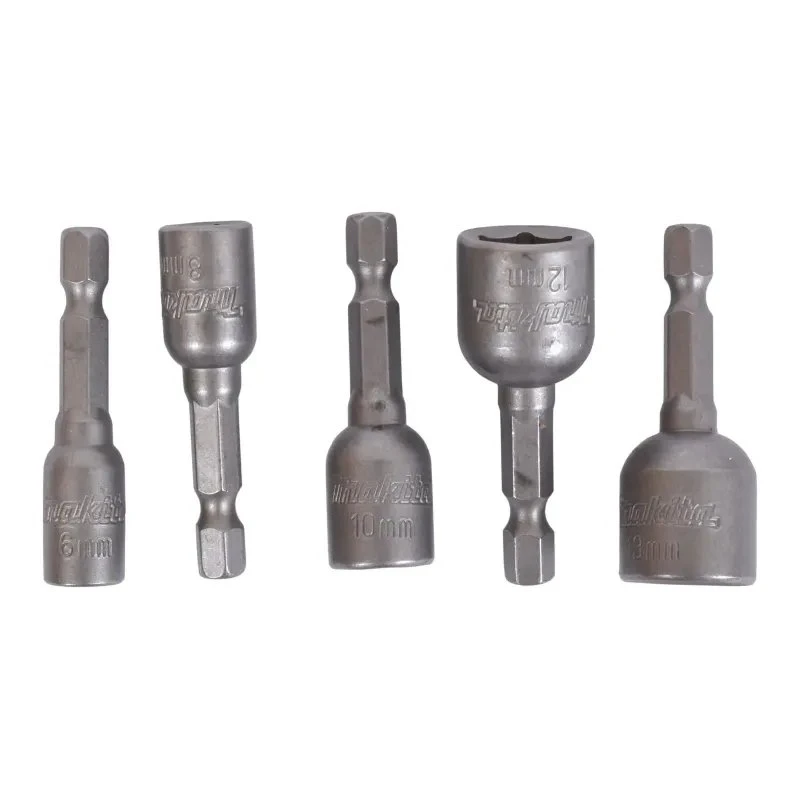 Makita Sokkelbitsæt 6–13 mm (5 stk) 1/4" 50 mm