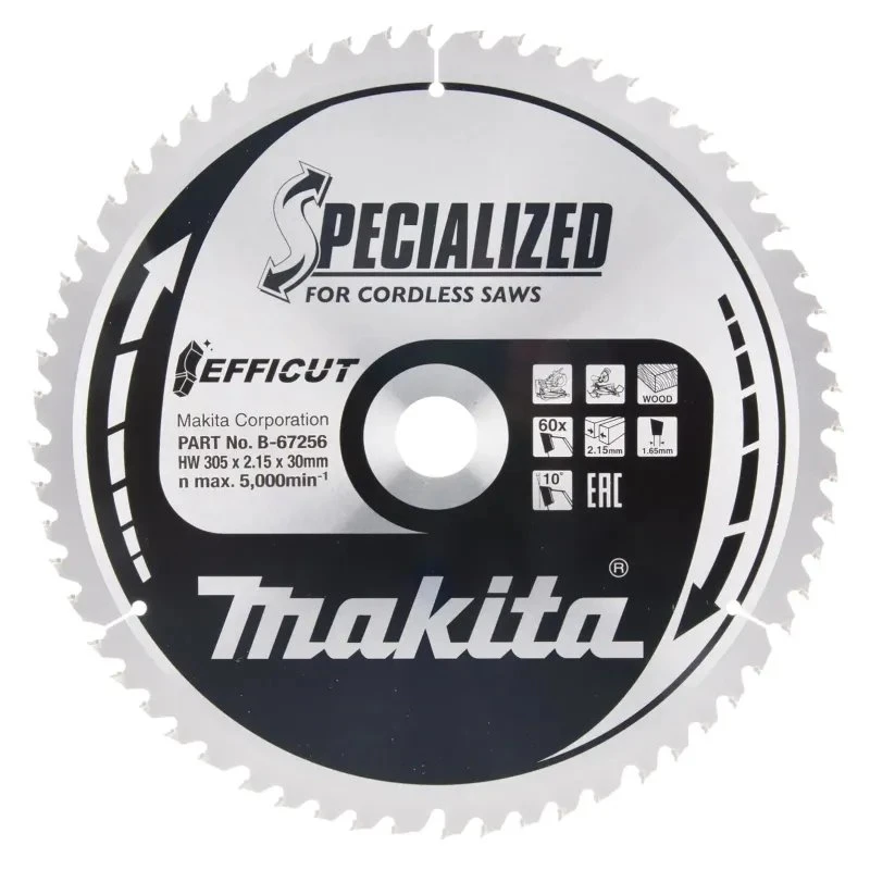 Makita Efficut TCT rundsavsklinge 305x30 mm, 60 tænder (B-67256)