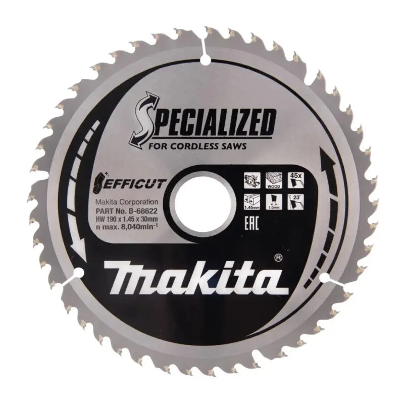 Makita TCT rundsavsklinge 190x30 mm 45T (B-68622)