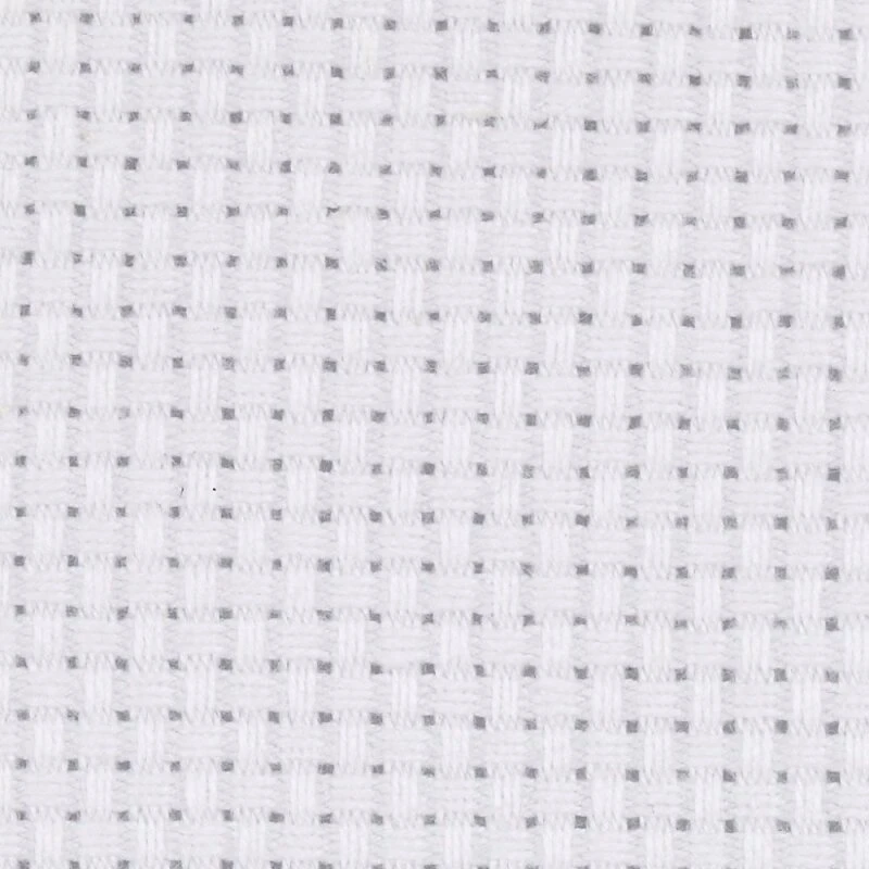 Aidastof 50x50 cm, 43 tern/10 cm, hvid