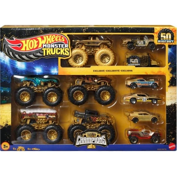 Hot Wheels Monster Trucks Trophy Champions 1:64 – Bigfoot 50 år