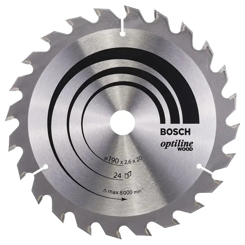 Bosch Optiline Wood rundsavsklinge 190x2,6x20 mm, 24T