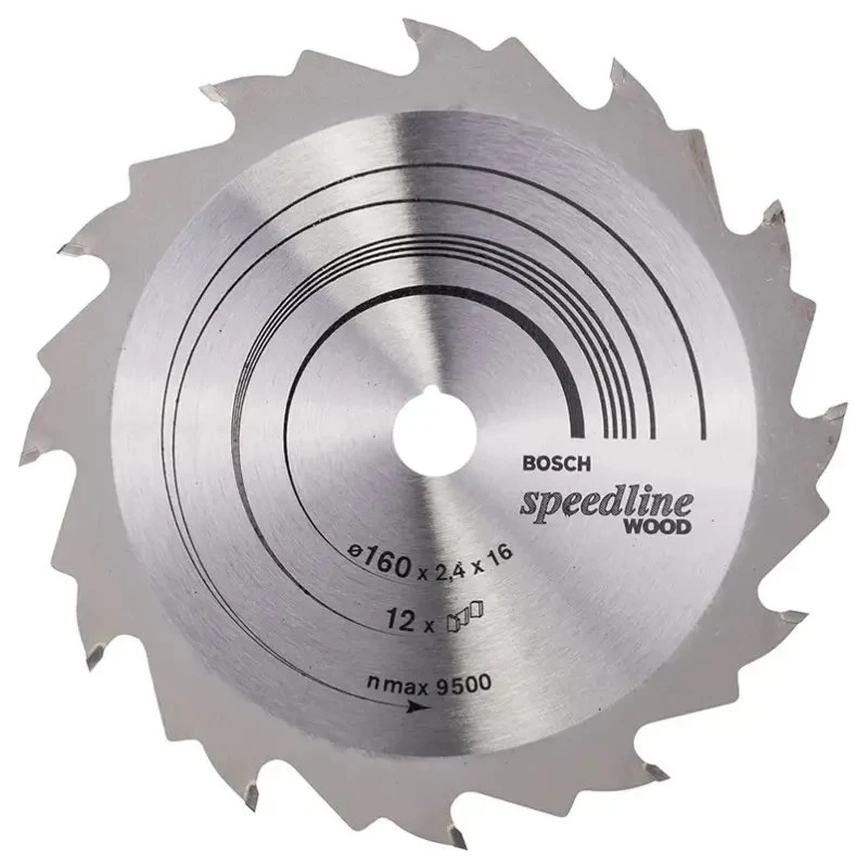 Bosch Speedline Wood rundsavsklinge 160x16x2,4 mm 12T
