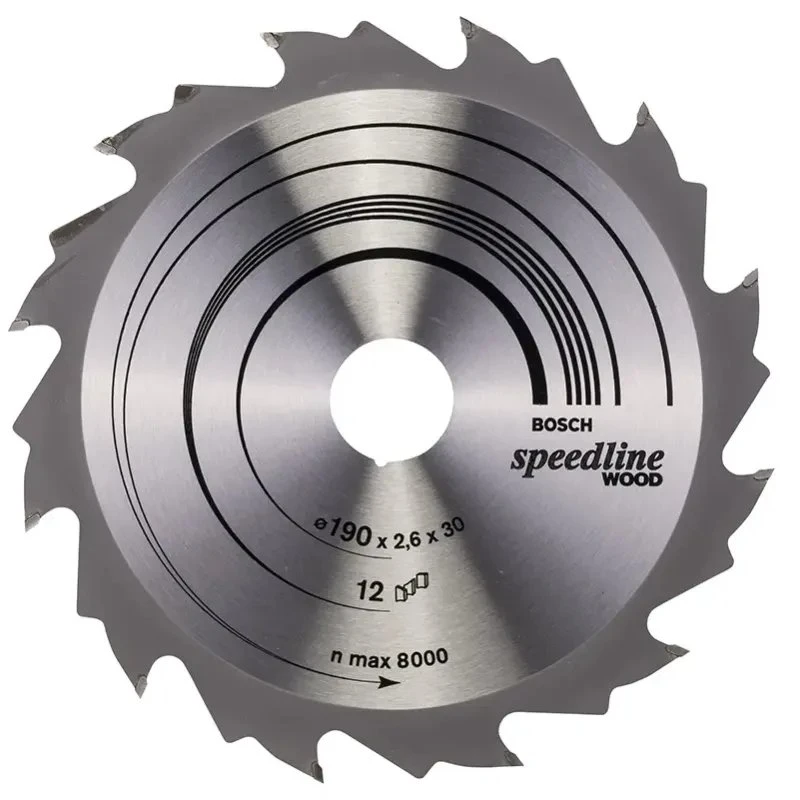Bosch Speedline Wood rundsavsklinge 190x30x2,6 mm, 12T