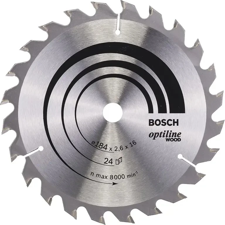 Bosch Optiline Wood rundsavsklinge 184x2,6x16 mm, 24 t