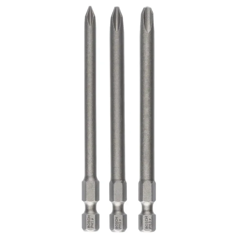 Bosch Bits PH1/PH2/PH3 89 mm, 3 stk - ekstra hårde