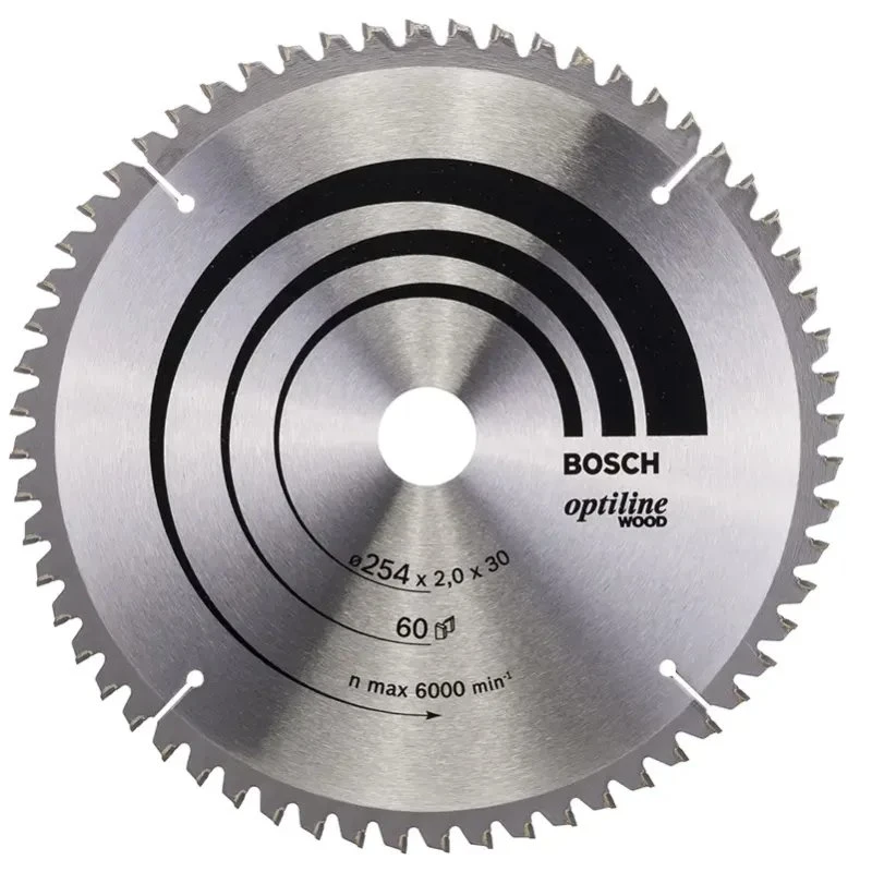 Bosch Optiline Wood rundsavsklinge 254x30x2,0 mm 60T -5°
