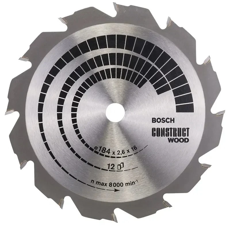 Bosch Construct Wood rundsavsklinge 184x16x2,6 mm 12T