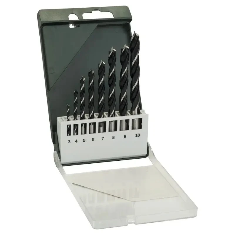 Bosch Træspiralborsæt 3–10 mm, 8 stk (2609255215)