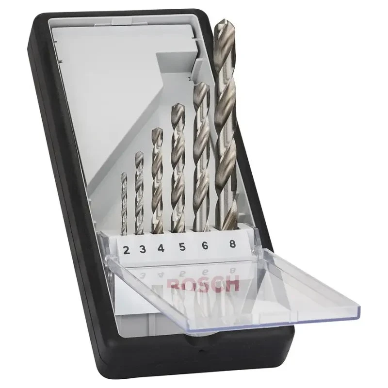 Bosch Robust Line metalborsæt HSS-G 2–8 mm, 6 dele, 135°