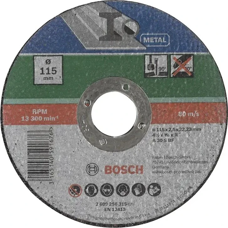 Bosch Skæreskive metal 115x2,5 mm lige