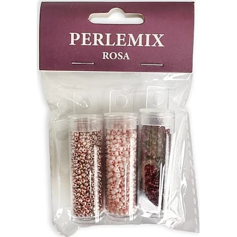 Perlemix Rosa – 3 bøtter med perler, fra 4 år