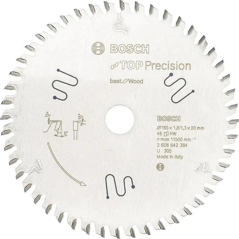 Bosch Rundsavsklinge Top Precision 165x20x1,8 mm 48 t