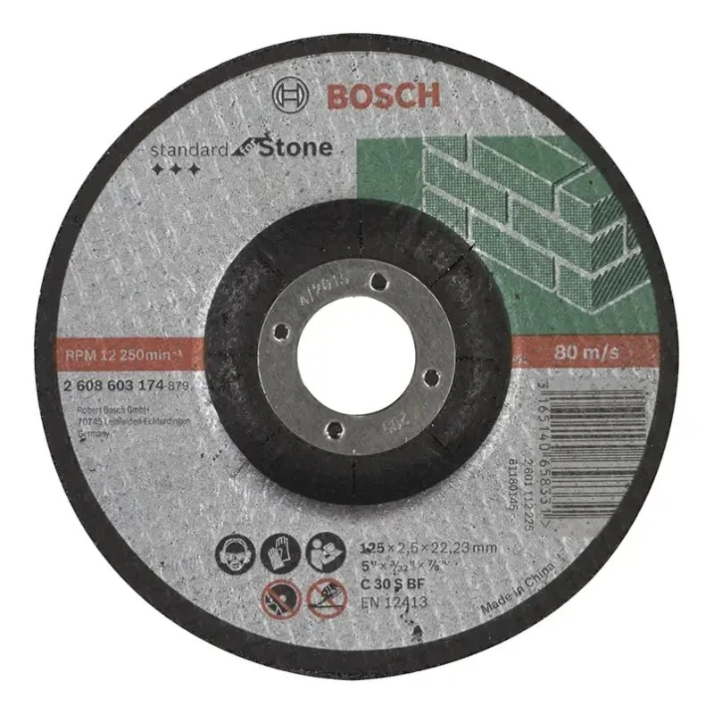 Bosch Skæreskive for sten 125x2,5 mm (forkrøppet)